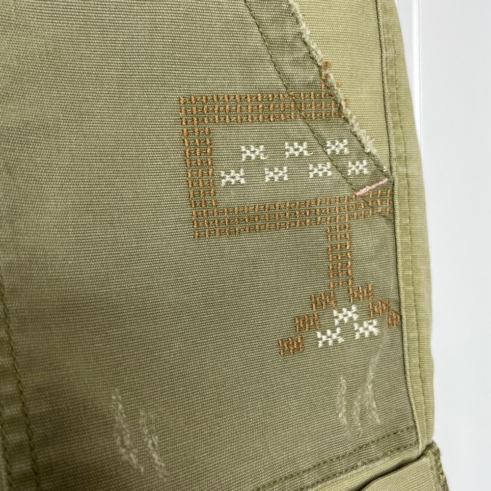 Pilcro Wanderer Embroidered Utility Shorts Green 24 Petite Anthropologie - Picture 5 of 13